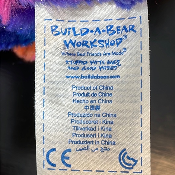 BAB Tropicolor 17" Teddy Plush Bear Sparkly Neon Tie Dye Stuffed Animal Toy - Picture 12 of 14